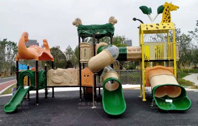 小区公园动物系列滑梯组合
